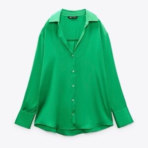 Zara Satin Effect Shirt